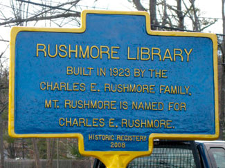 Rushmore Library Historic Registry Marker